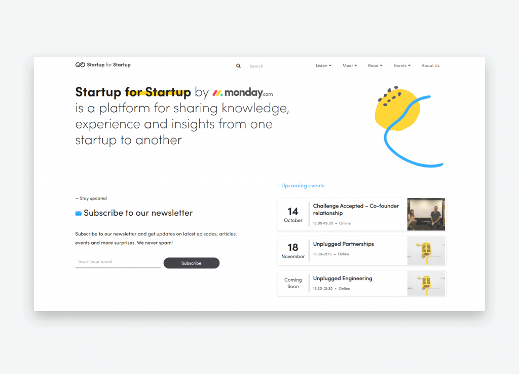 startup for startup by monday.com